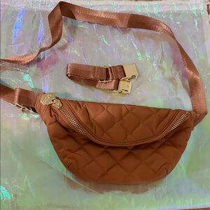 Stoney Clover Lane Quilted Camel Belt Bag/ Fanny pack with extender NWT